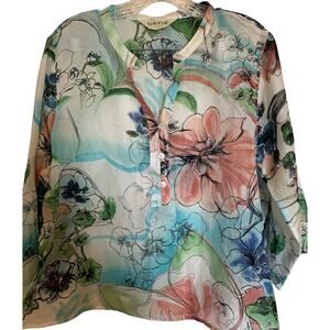 Orvis Lightweight cover up blouse size M/L